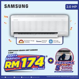 Samsung WindFree Deluxe  Air Cond 2.0 hp Inverter 5 Stars (A60H18SP)
