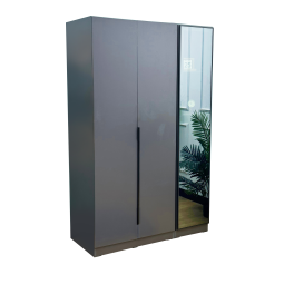 4' X 6' Swing Door Wardrobe with Translucent Mirror (WDG35)