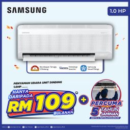 Samsung WindFree Deluxe  Air Cond 1.0 hp Inverter 5 Stars (A60H10SP)