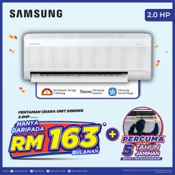 Samsung WindFree Deluxe  Air Cond 2.0 hp Inverter 5 Stars (A60H18SP)