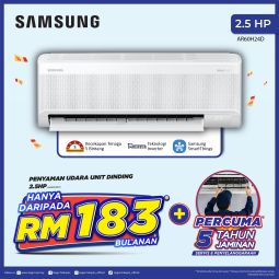 Samsung WindFree Deluxe  Air Cond 2.5 hp Inverter 5 Stars (A60H24SP)
