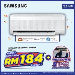 Samsung WindFree Deluxe  Air Cond 2.5 hp Inverter 5 Stars (A60H24SP)